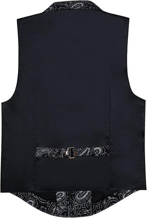 Жилет чоловічий Вікторіанський Стимпанк Готичний з Пайслі. Чорний/Сріблястий. Для вечірок, Halloween, формальних заходів