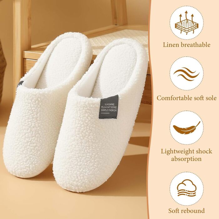 Чоботи додому зимові, плюшеві, теплі та зручні тапочки для дому та вулиці, антиковзні, дихаючі гостьові тапочки для жінок та чоловіків, чорні 40/41 EU