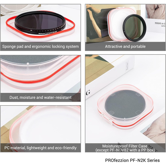 Фільтр ND Graufilter Variable 72mm PROfezzion: регульована щільність ND2-ND2000 для Sigma, Nikon, Fujifilm