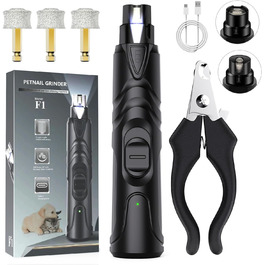 Шліфувальник для собак Krallenschleifer: професійний, тихий, для великих, середніх та маленьких собак (сірий)