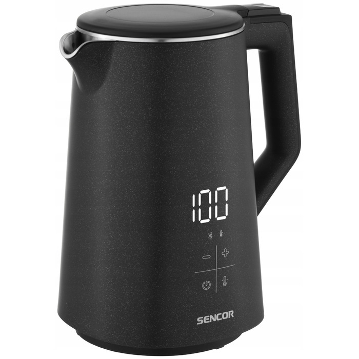 Електричний чайник Sencor SWK0600, 2200 Вт, 1.7 л, з регулюванням температури, чорний