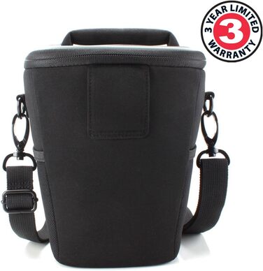 Чохол для камери DSLR USA Gear: зручний, з регульованим плечем, для Nikon, Canon, Panasonic, чорний