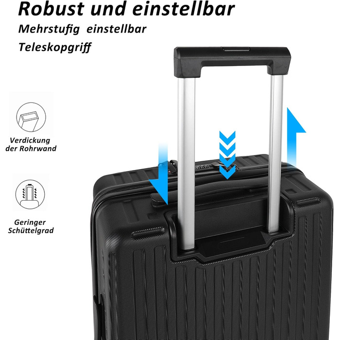 Валіза ручної поклажі TANTOMI з відділенням для ноутбука, 50 см, жорсткий корпус ABS, 4 колеса, TSA-замок (Світло-темнозелений, 41 л)