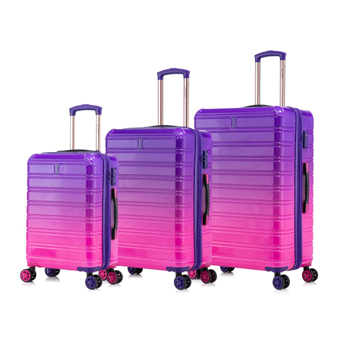 Набір валіз з полікарбонату: кабінський, середній та великий | 3 шт. | Колір: блакитний