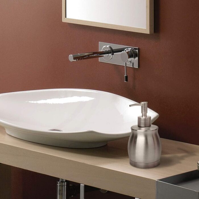 Дозатор мила з нержавіючої сталі, 390 мл, сріблястий (для кухні та ванної кімнати)