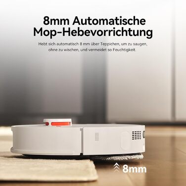 Робот-пилосос JONR T5 Pro з функцією миття, 8150Pa, сушка гарячим повітрям, антизаплутувальні щітки, уникнення перешкод, LiDAR-навігація, док-станція All-in-One