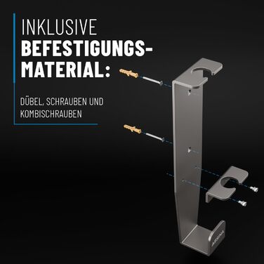 Кабель для зарядки електромобілів ABSINA Typ 2 Schuko, 3.7kW, 16A, IP67, 6.4м (з кріпленням для стіни)