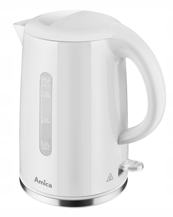 Електричний чайник Amica KF1001, 1,7 л, 2200 Вт, білий