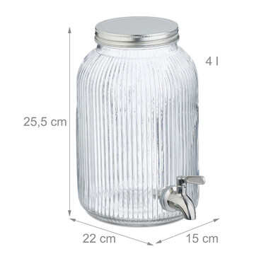 Relaxdays Drink Dispenser 4 Liter