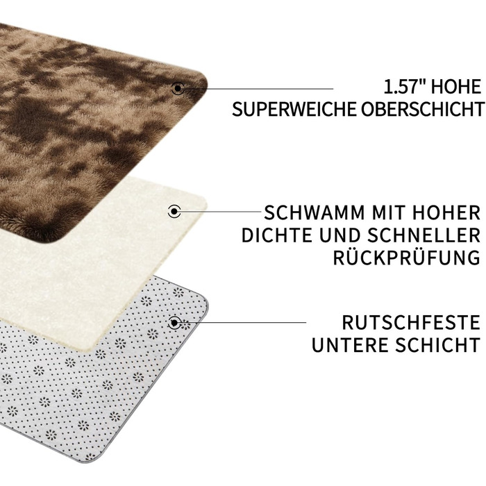 Килим Sour Lemon Hochflor сірого кольору для вітальні, спальні, дитячої кімнати. 160x230 см, мобільний, антиковзаюча поверхня, великий, плюшевий, сучасний, прямокутний.