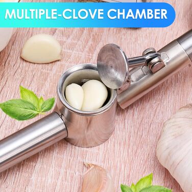 Прес для часнику з нержавіючої сталі - практичний кухонний помічник, міцний та стабільний
