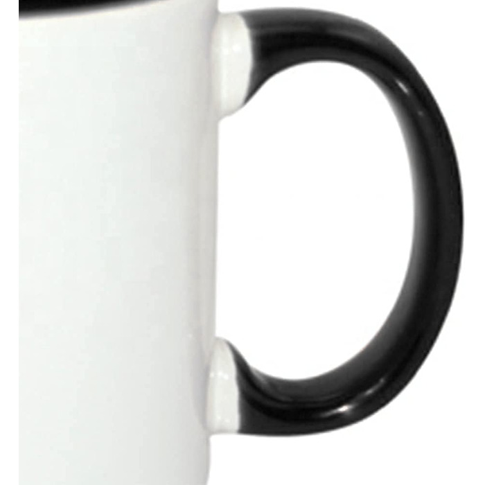 MR.R Sublimation Blanks, Dishwasher-Safe Ceramic Coffee Mugs with Black Color, Inner Cup and Handle, Drinking Cup, Cup for Milk, Tea, Cola, Water, 11 oz, Set of 6