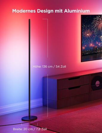 Govee LED-лампа настільна RGBIC з Wi-Fi, диммування, сумісна з Alexa та Google Assistant, 16 мільйонів кольорів, 58 режимів, музичний режим, DIY для ігор та спальні (чорний, 2 шт.)