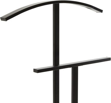 IDIMEX Metal Butler Scott, lacquered - elegant valet with trouser press, beautiful lady's valet with clothes hanger (Black)