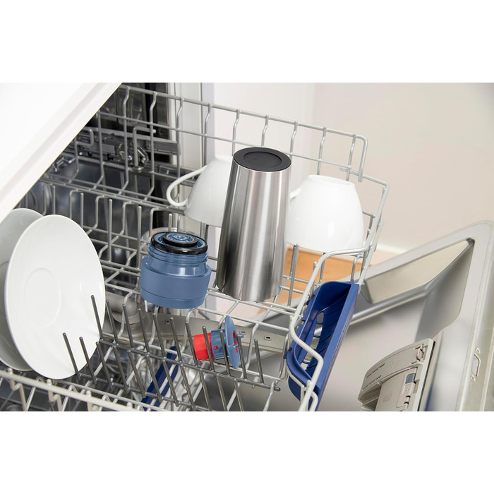 Термокружка Emsa N20202 Travel Mug Classic, 0.36 л, нержавіюча сталь, 4 години гаряча, 8 годин холодна, герметична, для миття в посудомийній машині, 360° отвір для пиття, синій