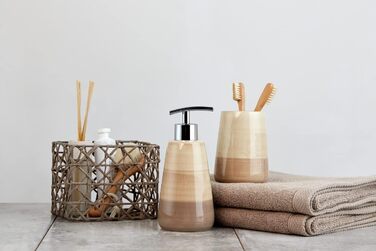 Дозатор для мила WENKO Pottery з кераміки, 0.36 л, бежевий