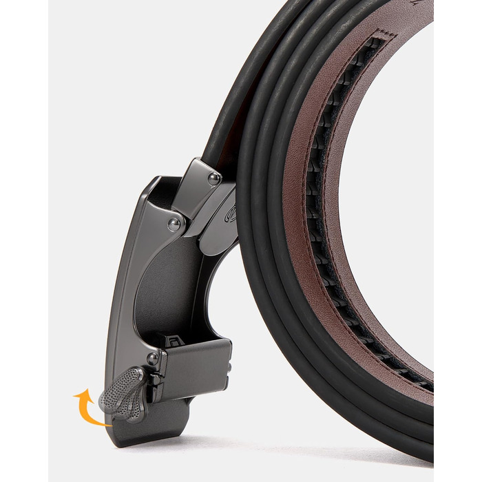 Чорний шкіряний ремінь CHAOREN для чоловіків з автоматичною пряжкою, 35 мм, без отворів, розмір 90-100 см, для ділового костюма