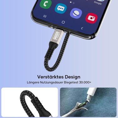 Кабель USB-A на USB-C 0.5м, 10 Гбіт/с, 60W, 3A, для iPhone 16/15/Pro Max, Samsung Galaxy S24/S23/S22/S21, iPad Pro, SSD та інших пристроїв