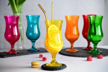 Набір склянок для коктейлів Glasmark Krosno: 6 склянок Long Drink 420 мл (різнокольорові)