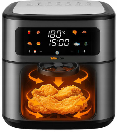 Аерофритюрниця Memflow 8 л, срібляста