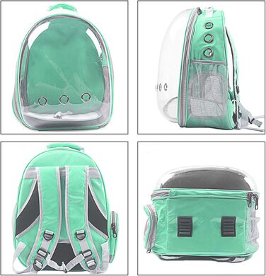 Рюкзак-переноска для котів та собак, рюкзак для тварин, рюкзак-капсула для подорожей, шкіряний (Leather-GR)