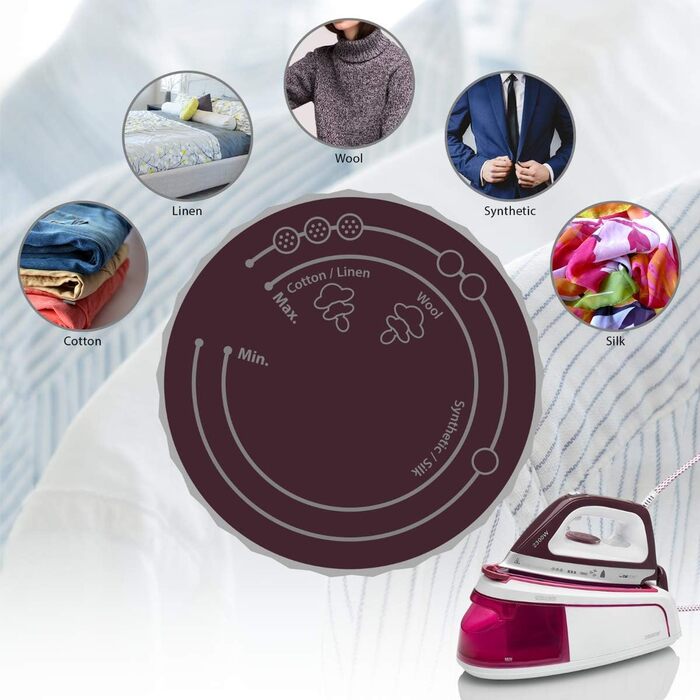 Clatronic® станція для прасування з парою DBS 3749 (біла) | 3,5 бар, 1,2 л, 2400 Вт | Anti-Tropf System