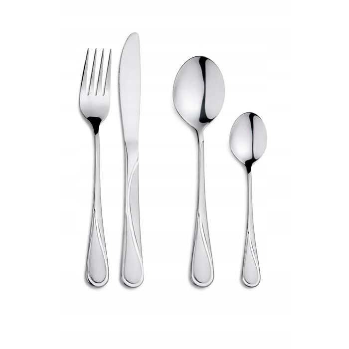 Набір столових приборів із нержавіючої сталі, 72 предмети – елегантний сервіз на 12 осіб