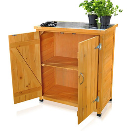 Garden/Tool Storage Cabinet with 2 Doors, 75 cm x 40 cm x 90 cm (W x D x H)