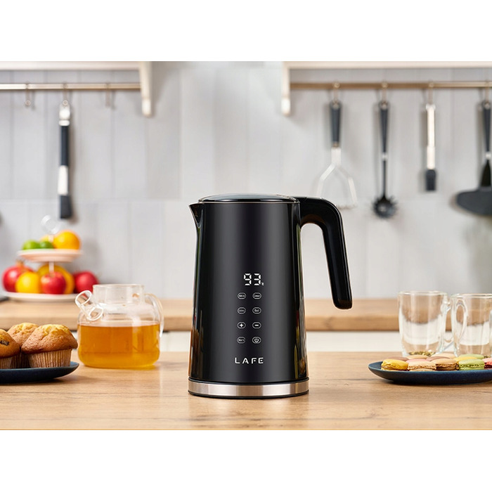 Електричний чайник Lafe Digital Double Wall, 2200 Вт, 1,7 л, чорний