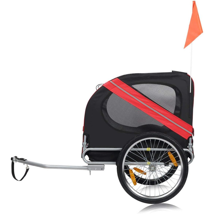 Причіп для велосипеда Zoomundo для собак, зелений/чорний - срібна рама