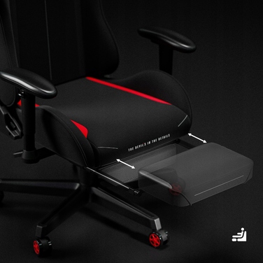 Ігрове крісло Diablo Chairs X-ST4RTER, чорна тканина, чорно-червоне