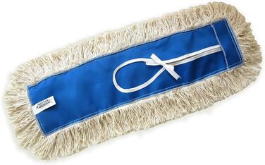 Industrial Strength Washable Cotton Dust Mop Refill, thick tufted head for home & commercial use, fits wire frame, cleans hardwood, laminate, concrete, or other flooring systems 24