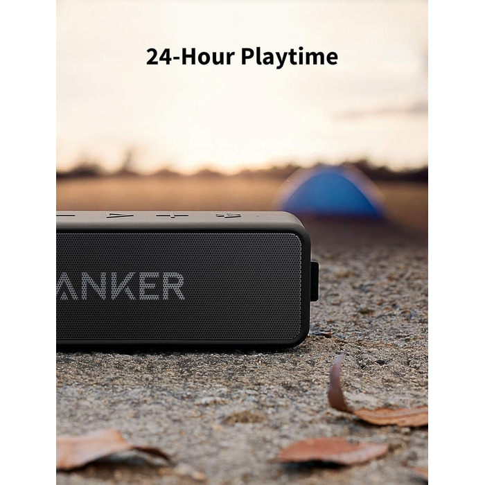 Anker SoundCore 2 Bluetooth колонка: Водонепроникна (IPX7), 24 год, 20м, з мікрофоном, чорна