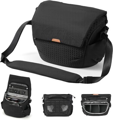 Водонепроникна сумка для камери Thorner - чорна, легка, з регульованим ременем