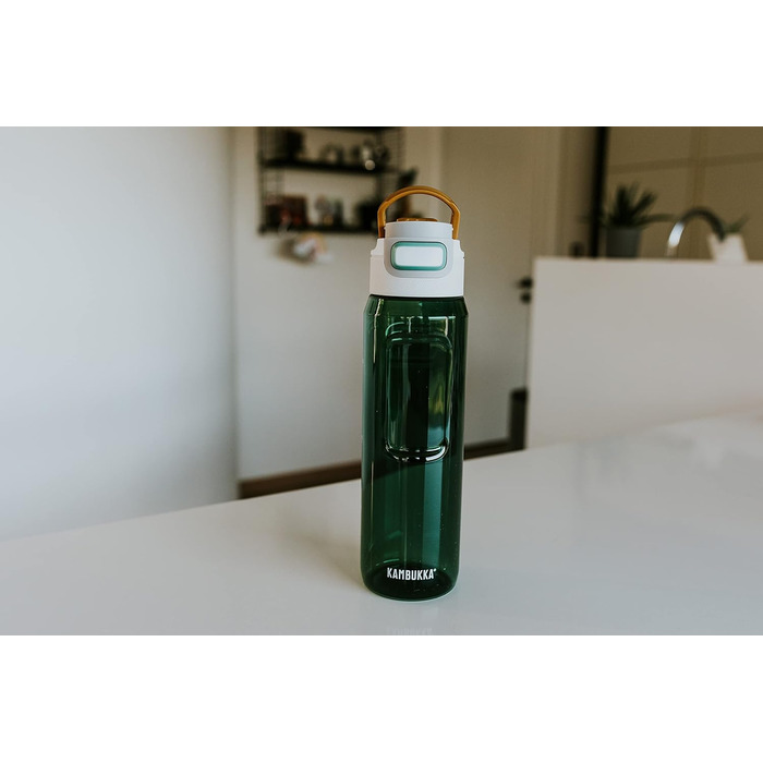 Kambukka Water Bottle - ELTON Model - 500/750/ - Water Bottle - dirt and odor resistant - shockproof - dishwasher safe - easy to clean - Milliliter markings (Olive Green 2.0, 1000 ml)