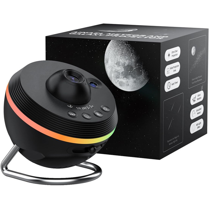 Star Projector, Planetarium Star Projector, Star Light Night Light Lamp with Light Strips, Meteor Galaxy Star Projector for Kids Adults Bedroom Christmas Gift