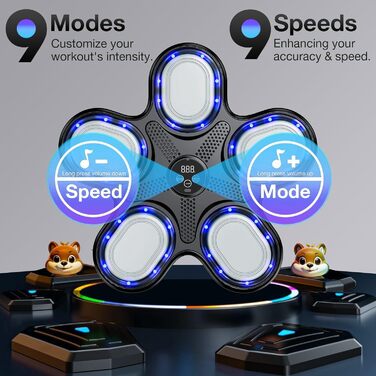 YeahBoom Музична Bluetooth Бокс-машина, Електронна бокс-машина, Розумна бокс-машина, Обладнання для боксерських тренувань, Настінна бокс-машина