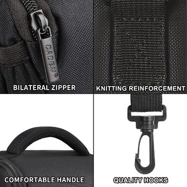Сумка на плече для камери DSLR/SLR, чорна, сумісна з Nikon, Canon, Sony (водонепроникна)