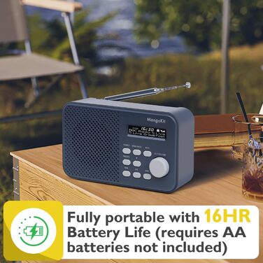 MD5 Портативне DAB радіо зі стерео звуком, Bluetooth 5.3, 2.4