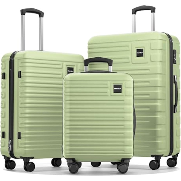 Набір валіз Travely з полікарбонату (77см, 67см, ручна поклажа) з TSA замком та плавними колесами