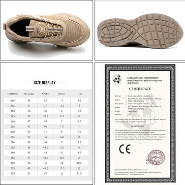 Черевики робочі чоловічі/жіночі S3 Explorer 3.0, легкі, дихаючі, з швидкою застібкою, сталевий підносок, 46 EU, хакі