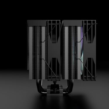 Кулер для CPU ENERMAX ETS-TD60D-ARGB: 2x 120mm вентилятор, гідравлічний підшипник, 4x Heatpipe, підтримка AMD AM5/AM4 та Intel LGA1851/1700/115x