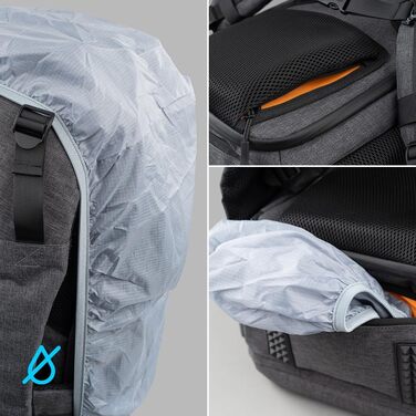 Рюкзак для фототехніки Dörr Prag Pro 20L та Prag Go 16L, водонепроникний, з відділенням для ноутбука 16 дюймів, для дзеркальних/зеркалоподібних камер, гнучкою внутрішньою перегородкою, тримачем для штатива, дронів, міцний та легкий, сірий