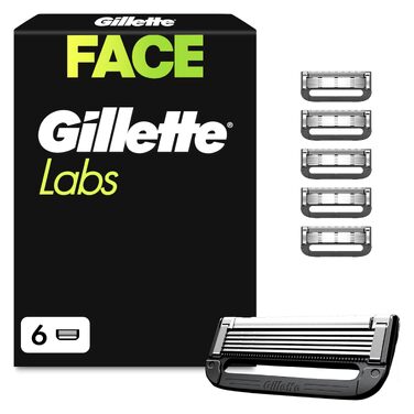 Смінні касети для чоловічих бритв Gillette Labs, оригінальні леза, чорні, 16 шт (6 шт у комплекті)
