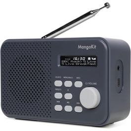 MD5 Портативне DAB радіо зі стерео звуком, Bluetooth 5.3, 2.4