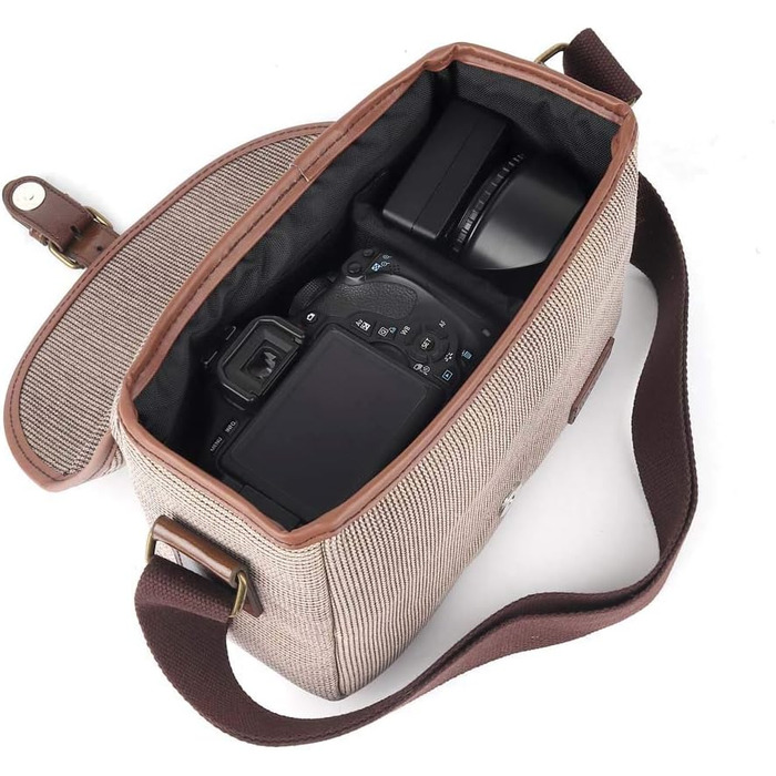 Сумка для камери Neuleben: сумка-месенджер для дзеркальної/зеркалоподібної/DSLR камери, сумка-фотосумка, хакі