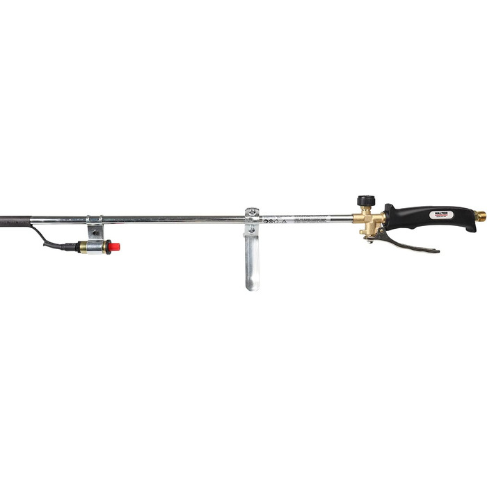 Walter Weed Burner and Weed Killer with Piezo Ignition, for weed control, moss removal, asphalt roofing, and film welding, including 5m propane hose and 4 bar propane regulator.