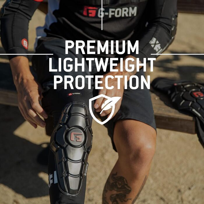 G-Form Pro-X3 Захист колін для гірського велосипеда, унісекс, чорний/білий, розмір XL, для дорослих