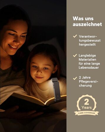 LED кріпильна лампа для читання 86lux - перезарядна, 3 кольори, регулювання яскравості, сіра