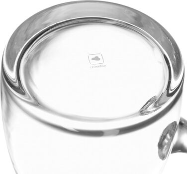 Leonardo Liquid Krug, handcrafted glass pitcher, water carafe with handle in a classic design, 1300 ml, 065329